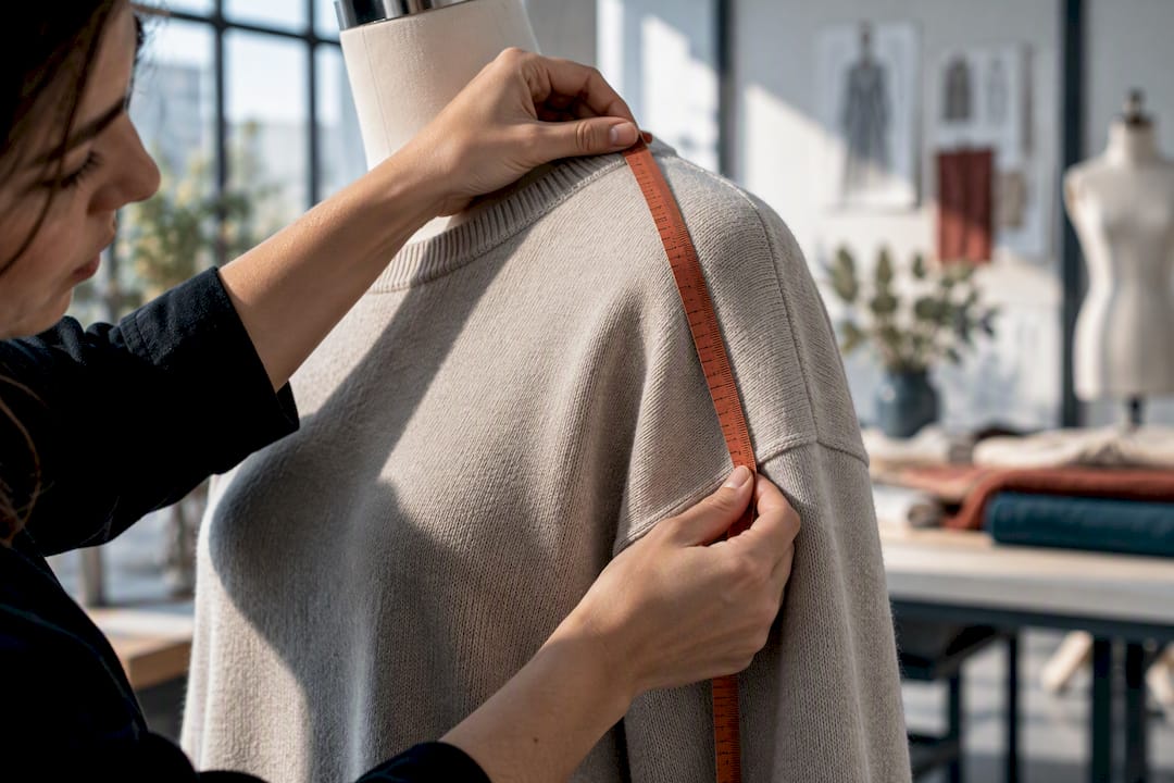 Measuring a lowered shoulder seam