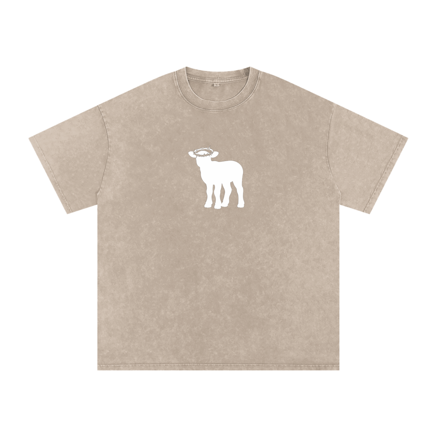 Snow Washed Oversized Cotton T-Shirt