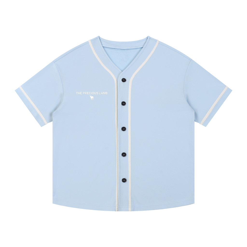 Contrast Piped Button-Up Jersey