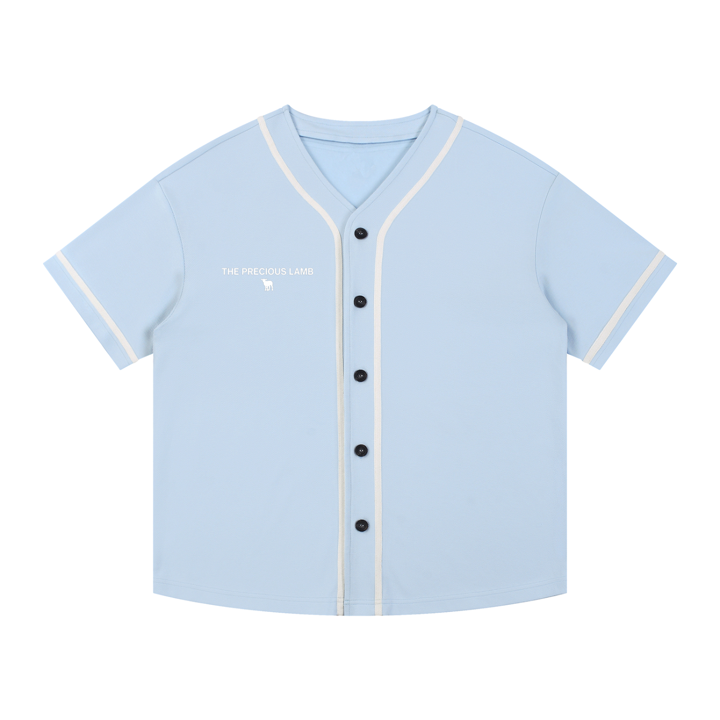 Contrast Piped Button-Up Jersey