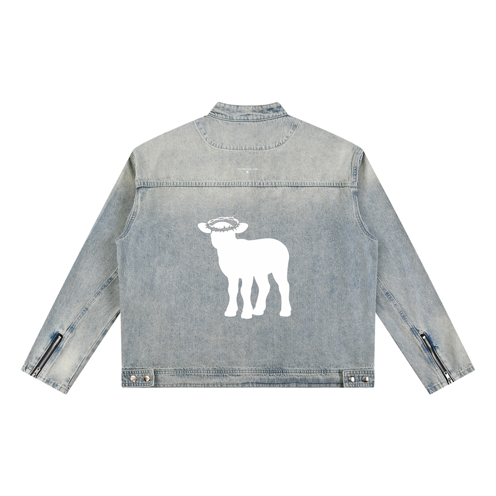 Vintage Wash Zip Denim Jacket