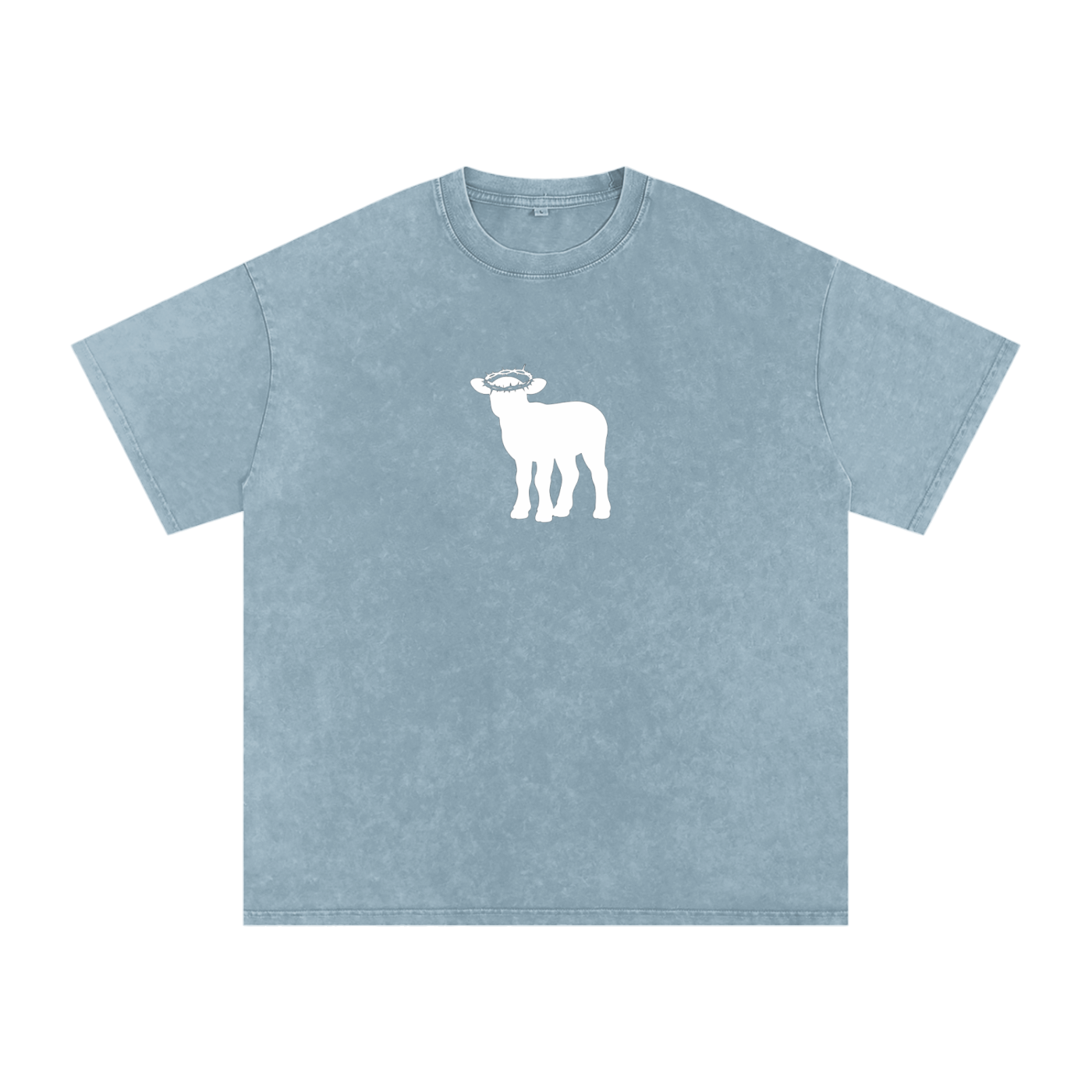 Snow Washed Oversized Cotton T-Shirt