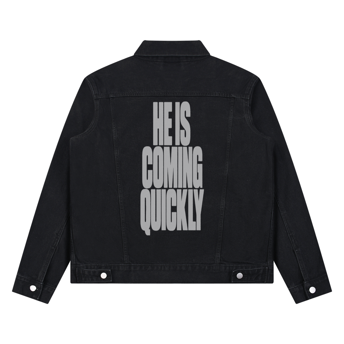 Revelation 22:20 Unisex Vintage Wash Denim Jacket