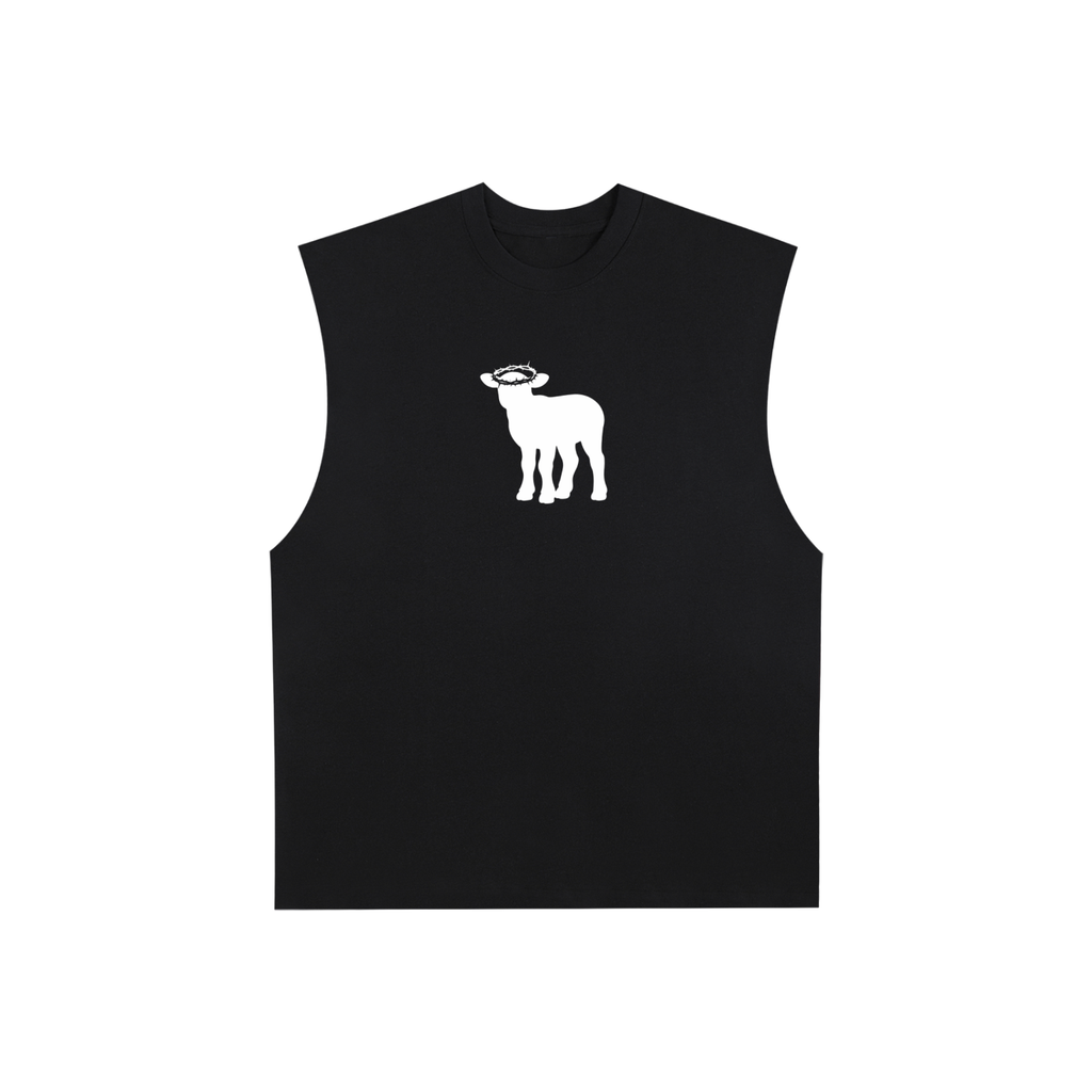 Raw Edge Cotton Tank Top