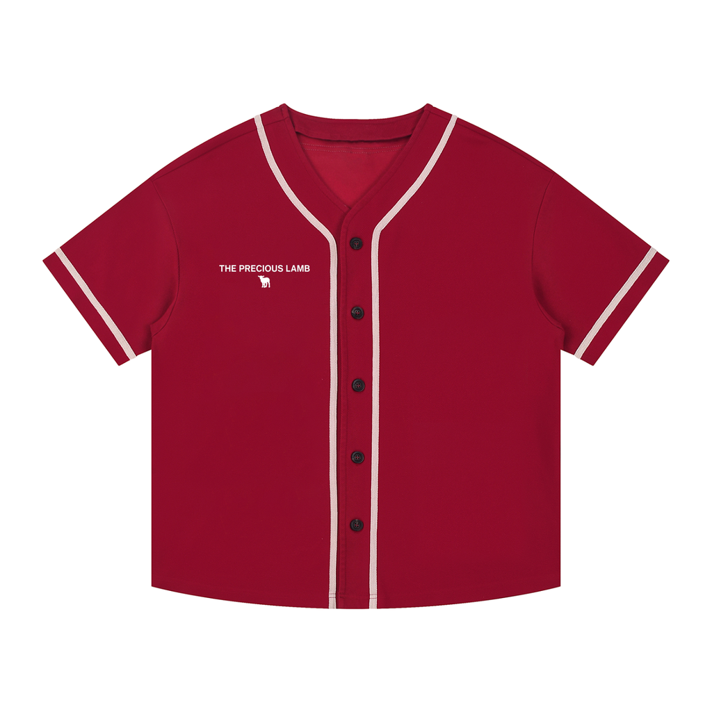 Contrast Piped Button-Up Jersey
