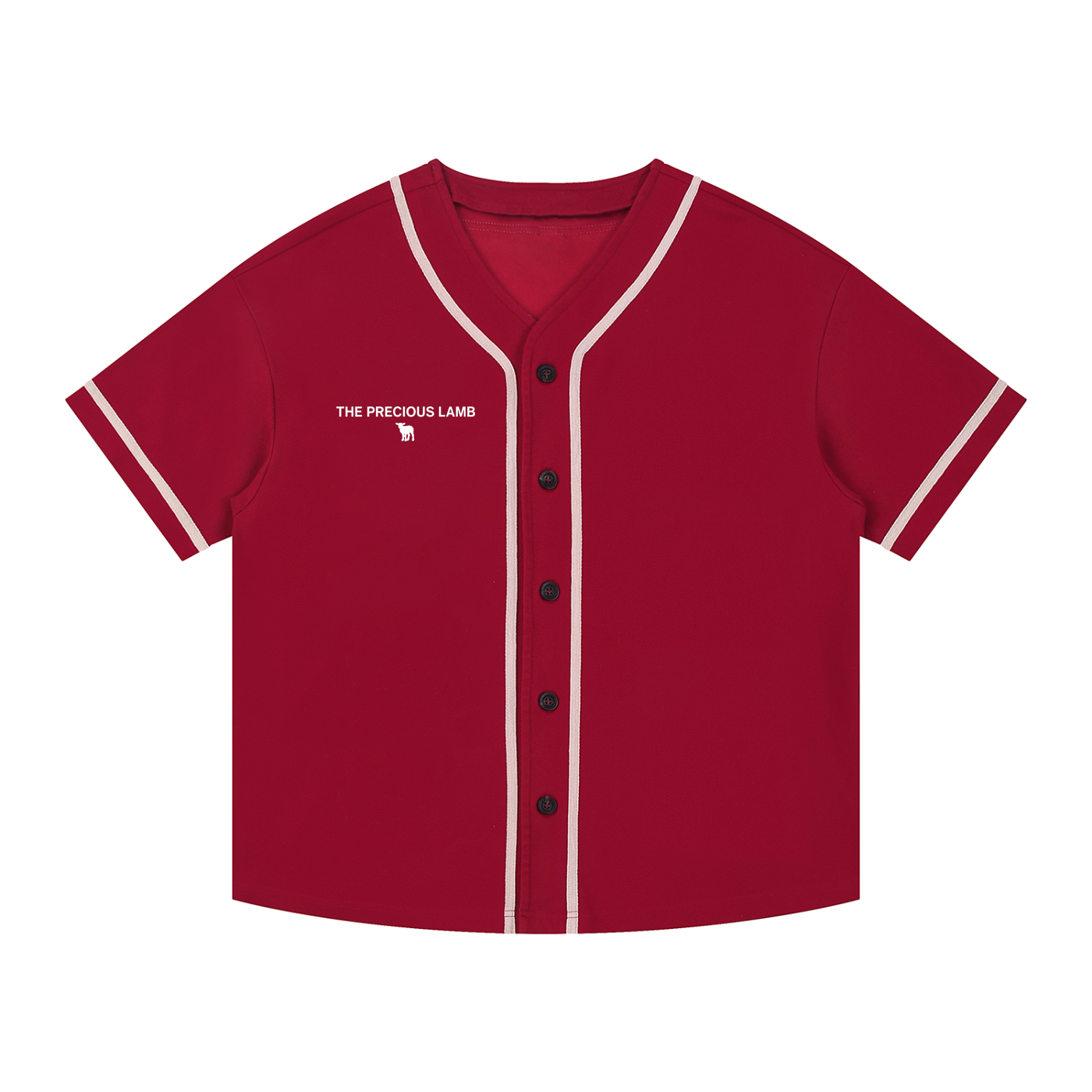Contrast Piped Button-Up Jersey