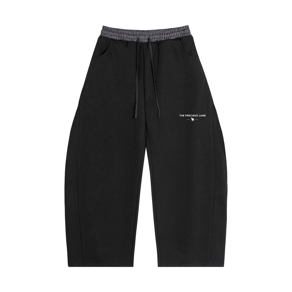 Plaid Waistband Barrel Sweatpants
