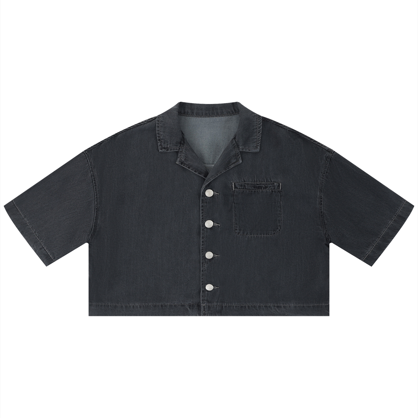Women's Vintage Wash Boxy Cropped Shirt