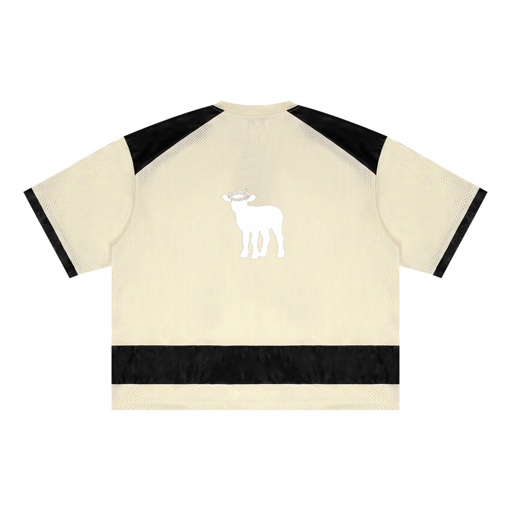 Unisex Raglan Sleeve Mesh Boxy T-Shirt