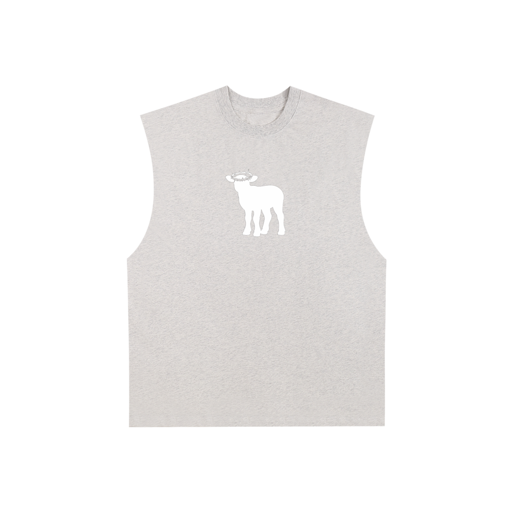 Raw Edge Cotton Tank Top