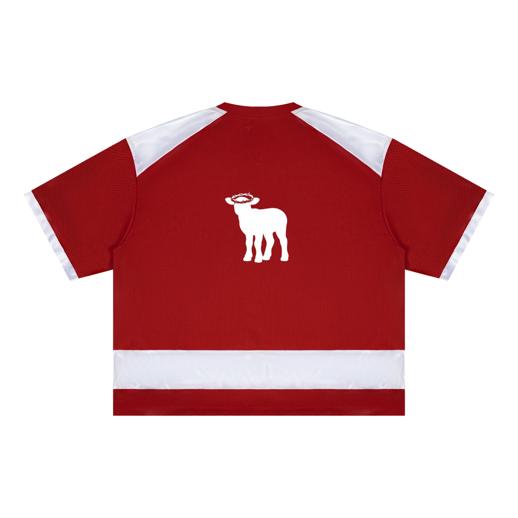 Unisex Raglan Sleeve Mesh Boxy T-Shirt