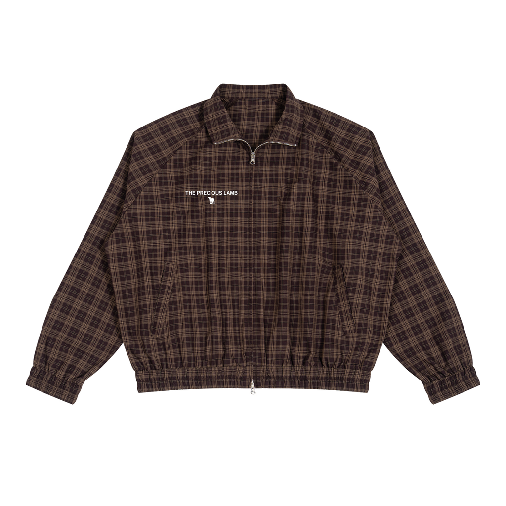 Pray More Plaid Full-Zip Track Jacket