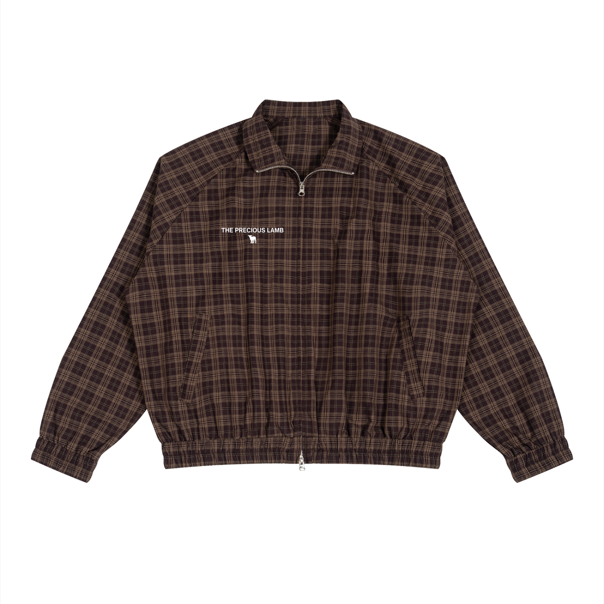 Pray More Plaid Full-Zip Track Jacket