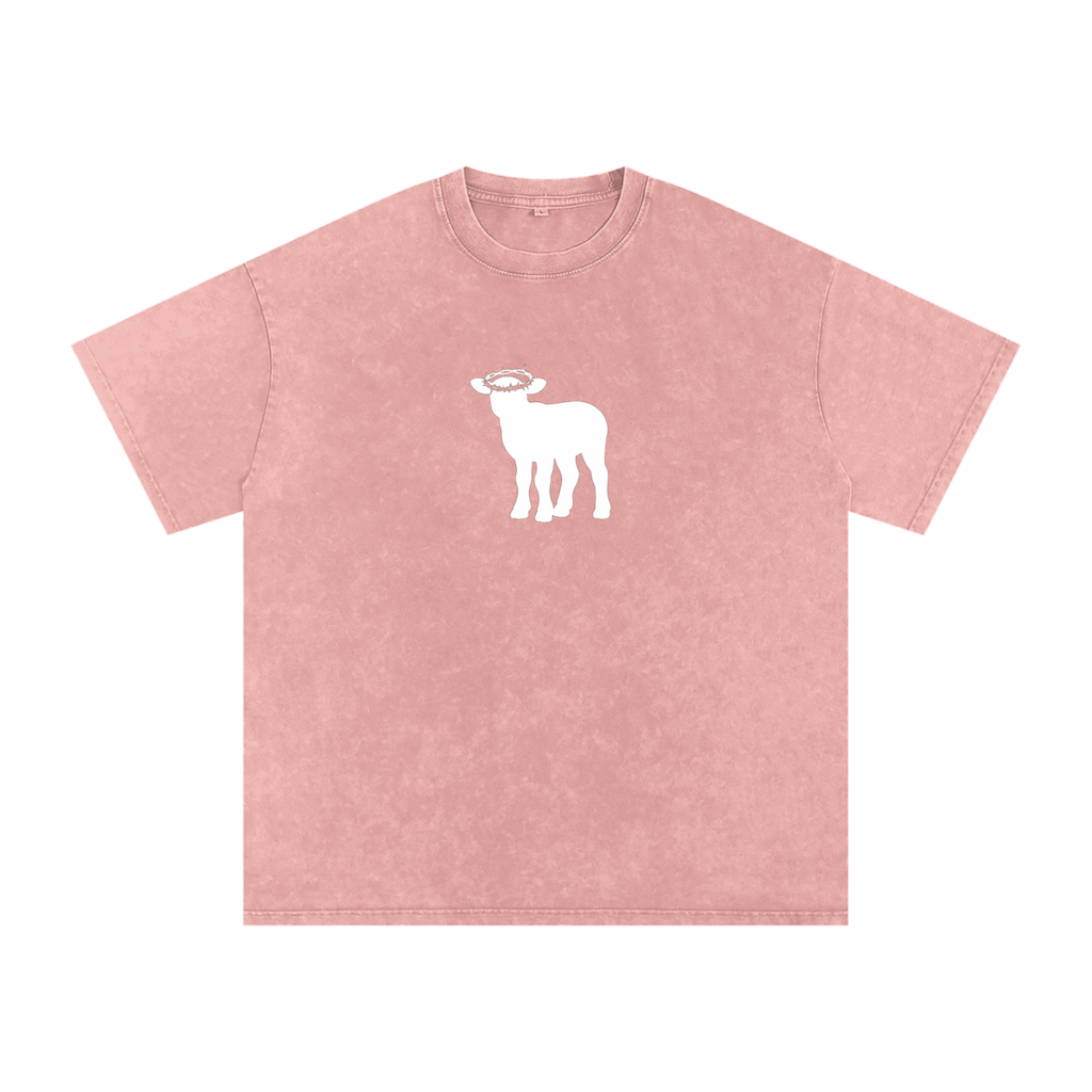 Snow Washed Oversized Cotton T-Shirt