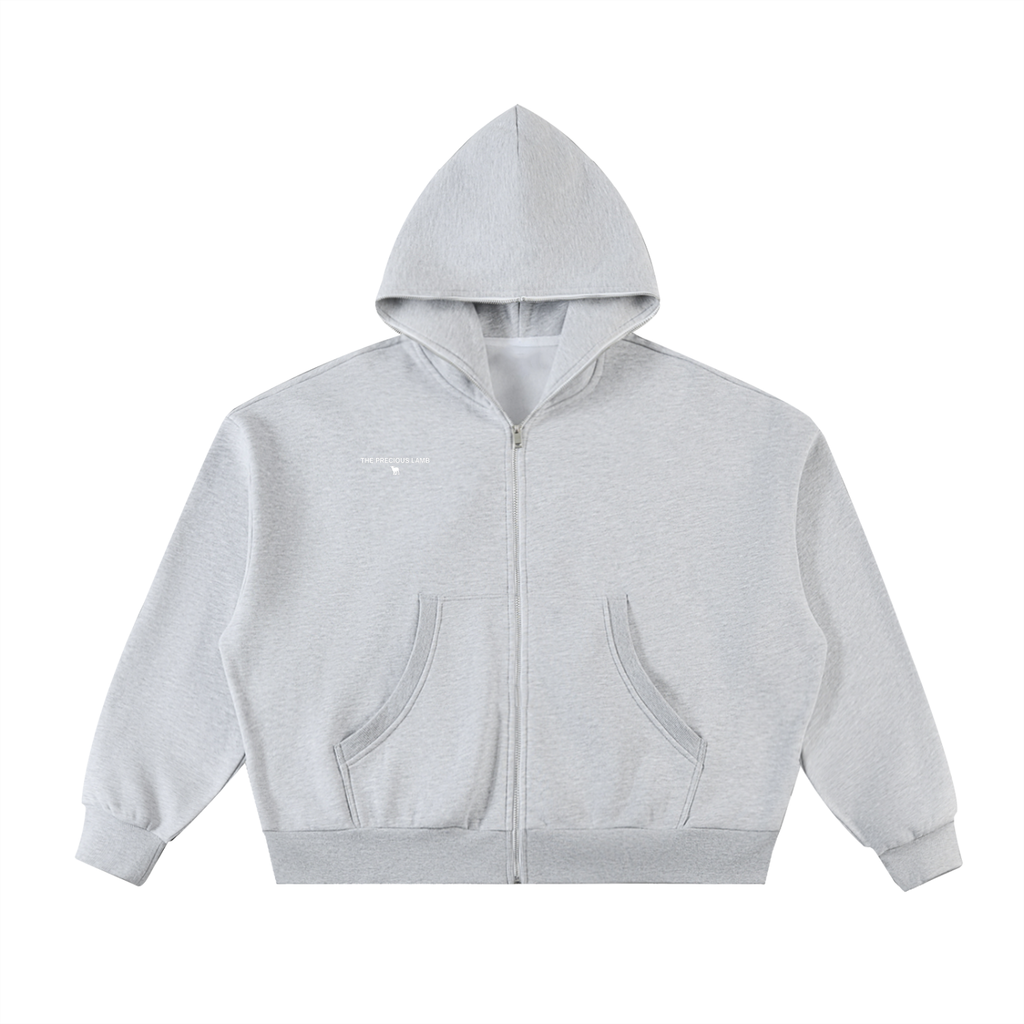 REVELATION 22:20 Fleeced Full-Zip Boxy Hoodie
