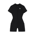 Women's Quarter-Zip Short Sleeve Romper