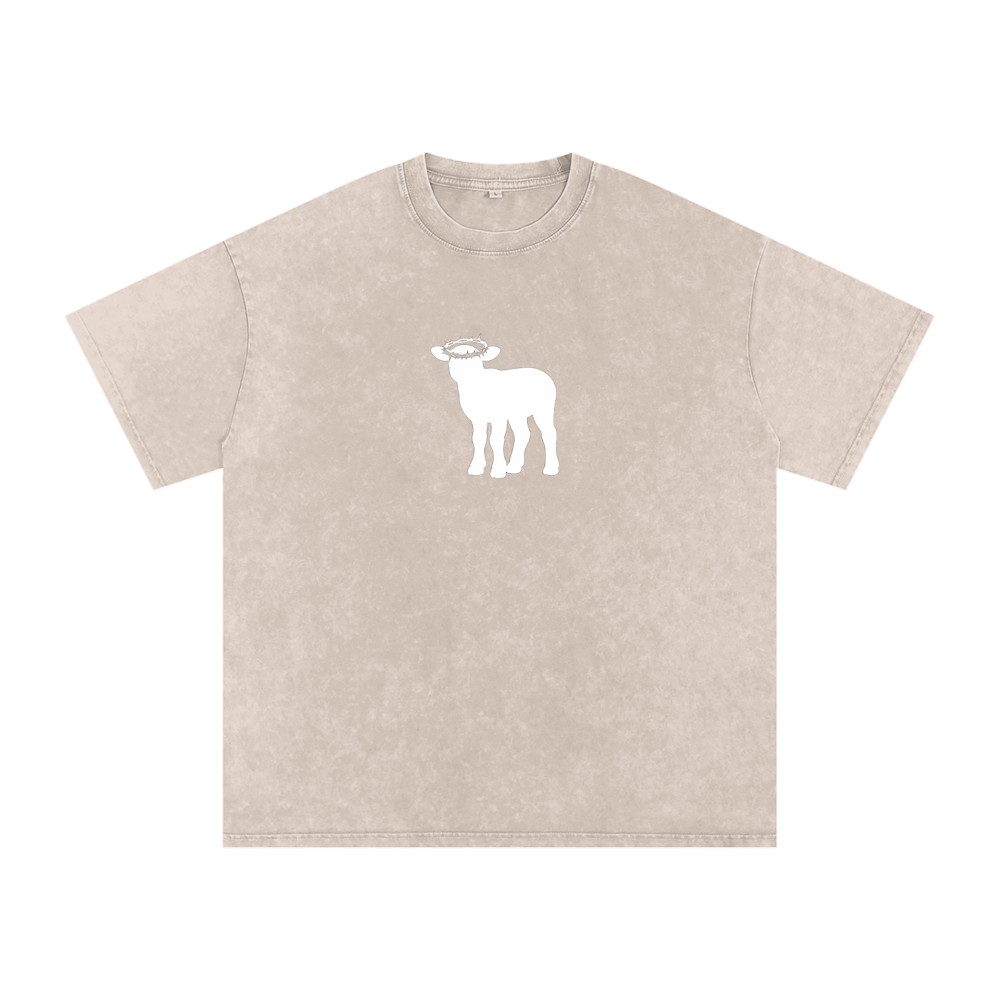 Snow Washed Oversized Cotton T-Shirt