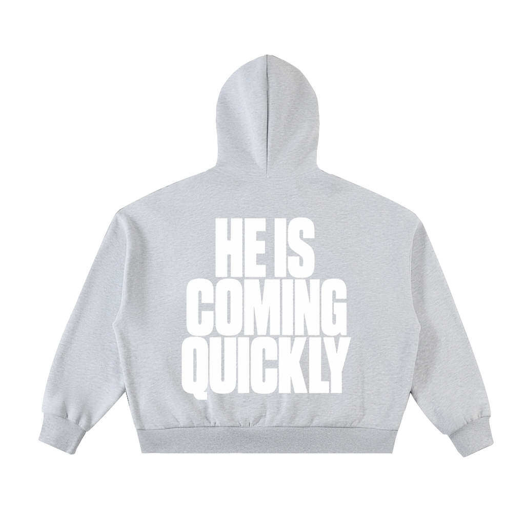 REVELATION 22:20 Fleeced Full-Zip Boxy Hoodie