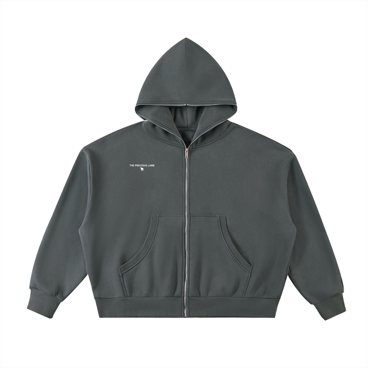 REVELATION 22:20 Fleeced Full-Zip Boxy Hoodie