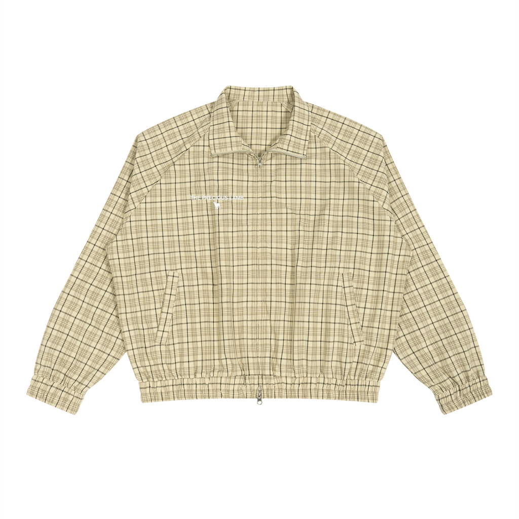 Pray More Plaid Full-Zip Track Jacket