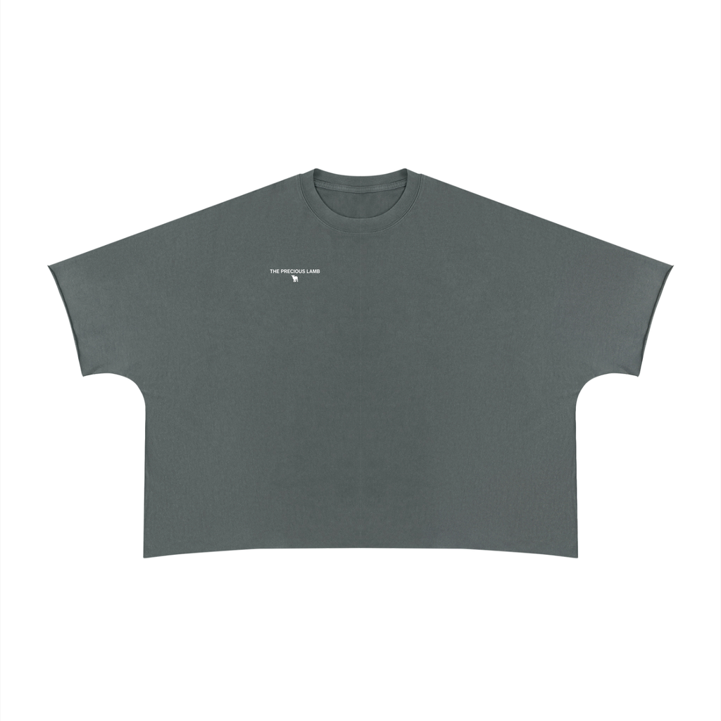Pray More Talk Less Unisex Heavyweight Boxy Raw Edge T-Shirt