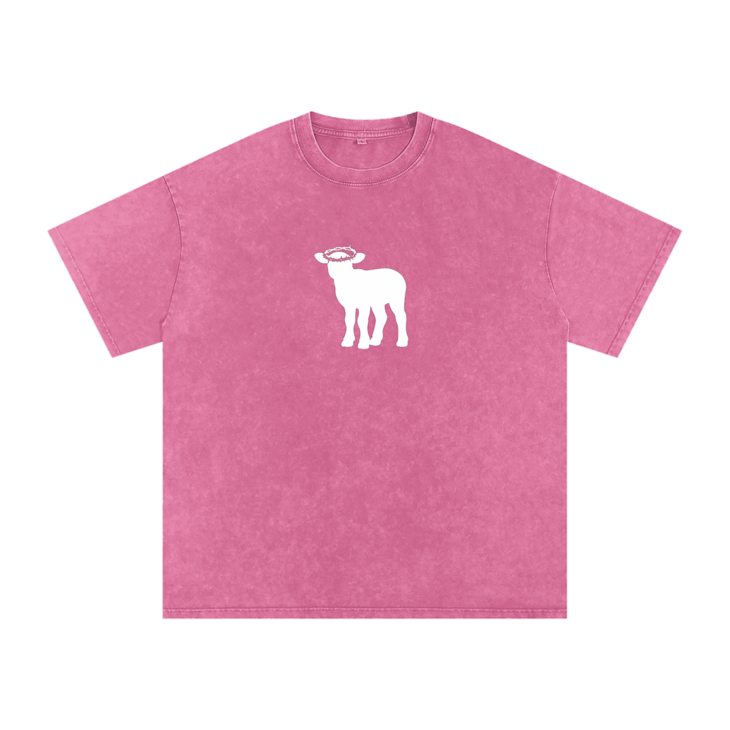 Snow Washed Oversized Cotton T-Shirt