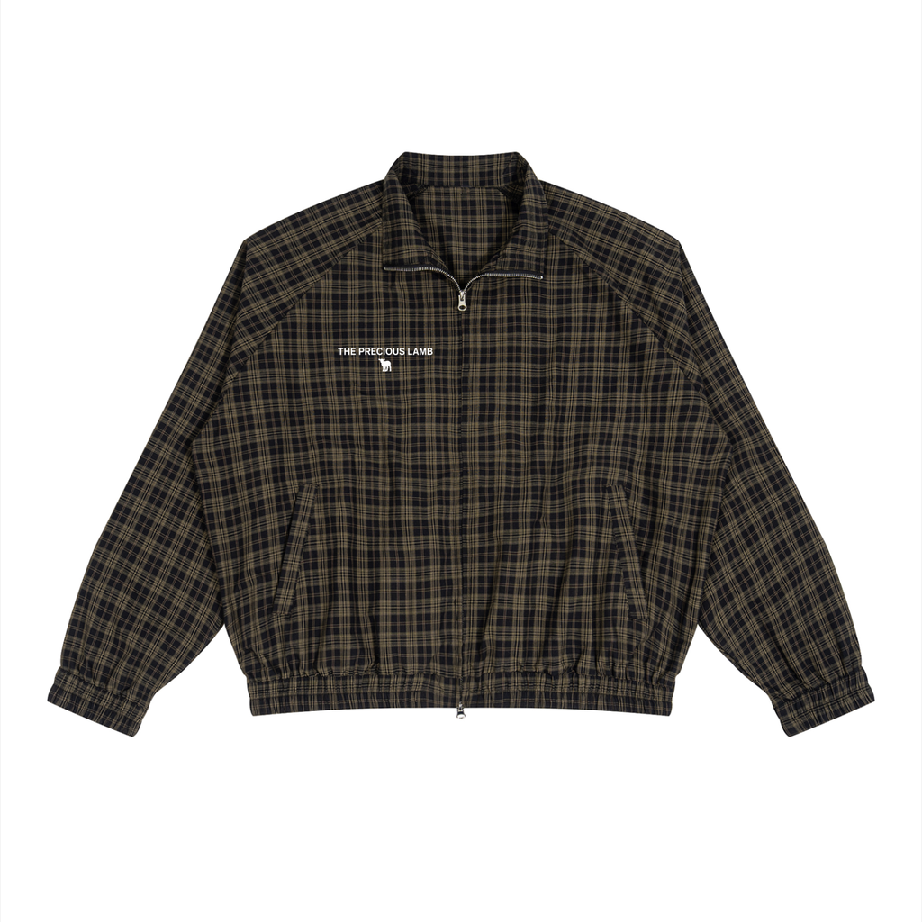 Pray More Plaid Full-Zip Track Jacket