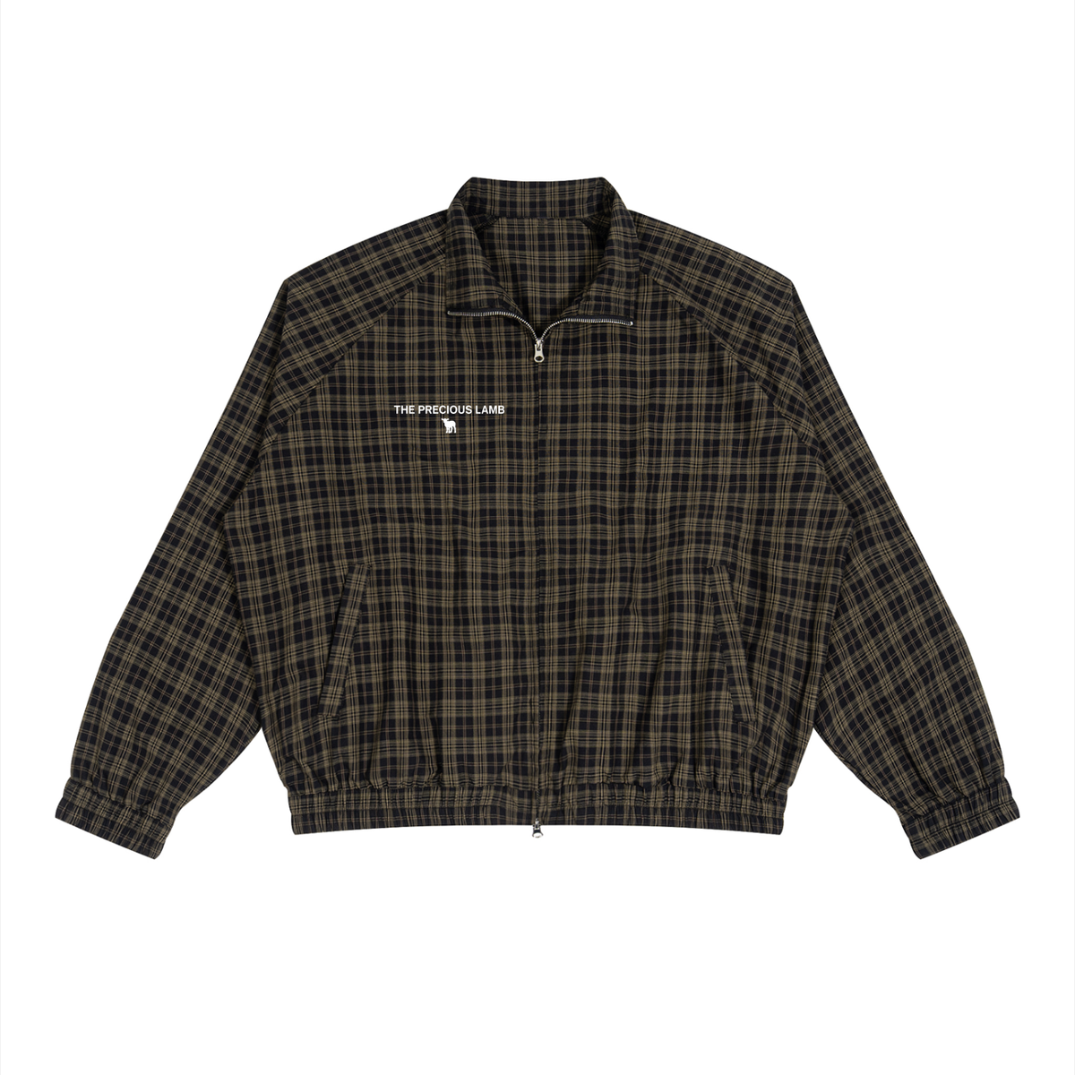Pray More Plaid Full-Zip Track Jacket
