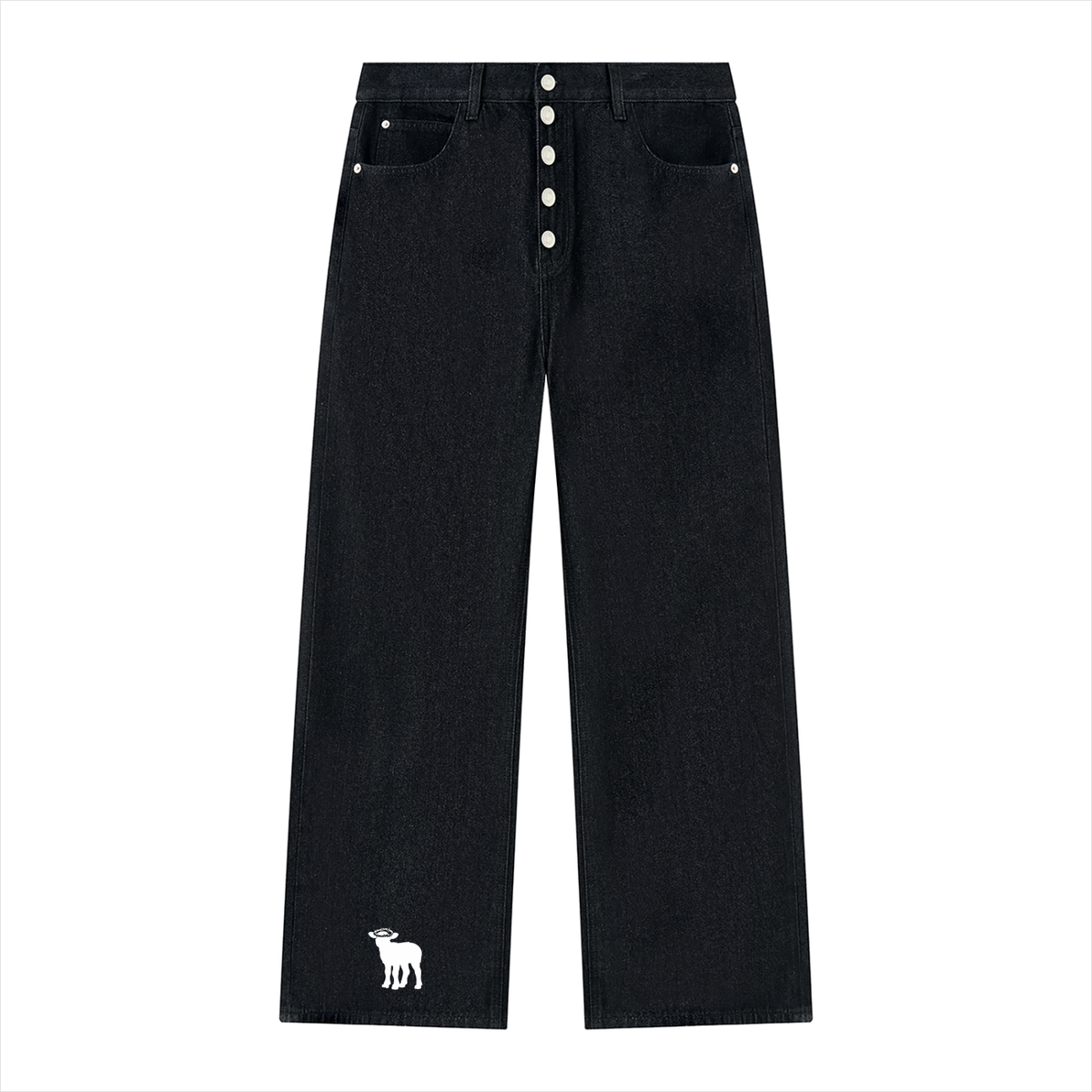 Pray more Talk Less Vintage Wash Wide Leg Denim Jeans