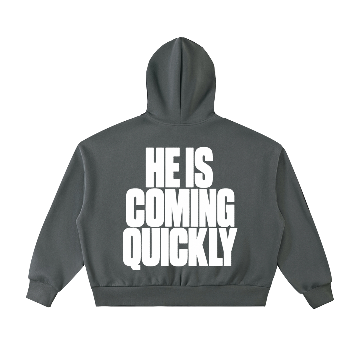 REVELATION 22:20 Fleeced Full-Zip Boxy Hoodie