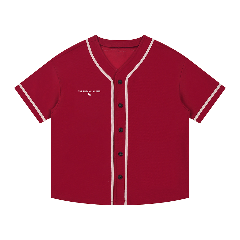 Contrast Piped Button-Up Jersey