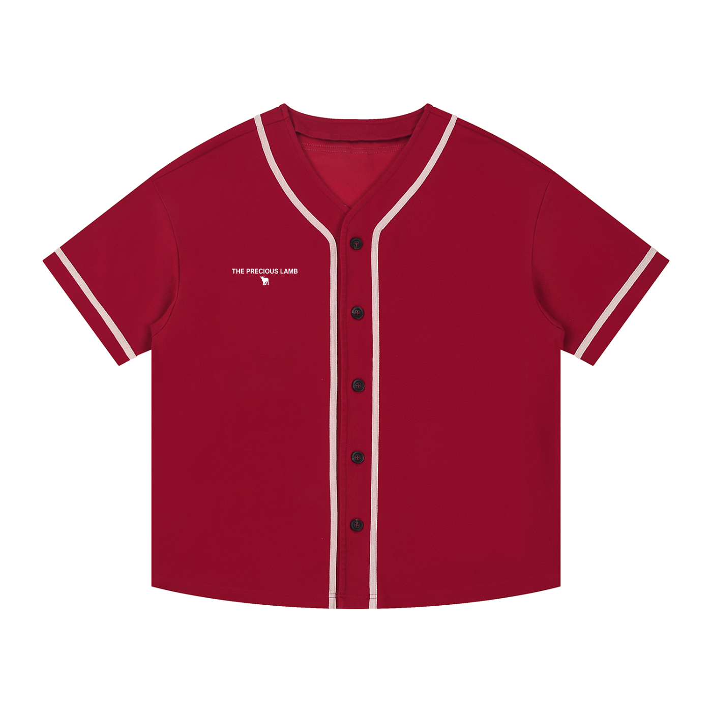 Contrast Piped Button-Up Jersey