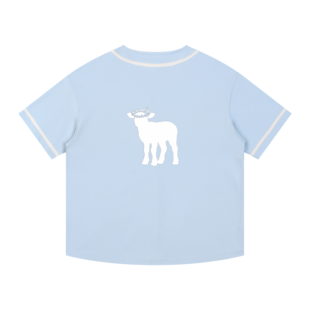 Contrast Piped Button-Up Jersey