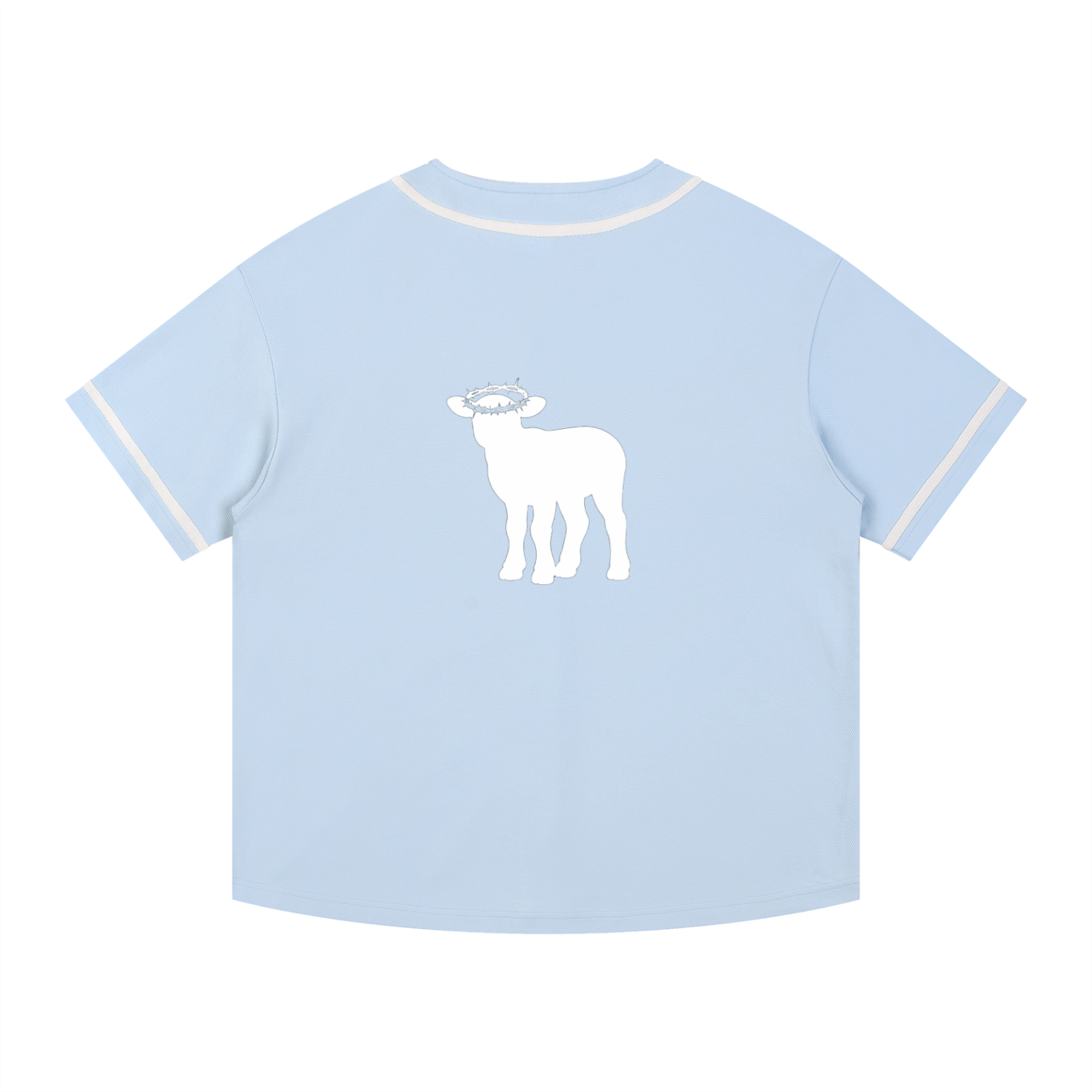 Contrast Piped Button-Up Jersey