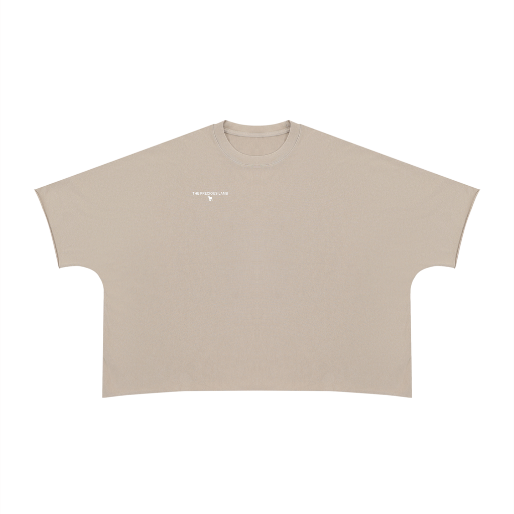 Pray More Talk Less Unisex Heavyweight Boxy Raw Edge T-Shirt
