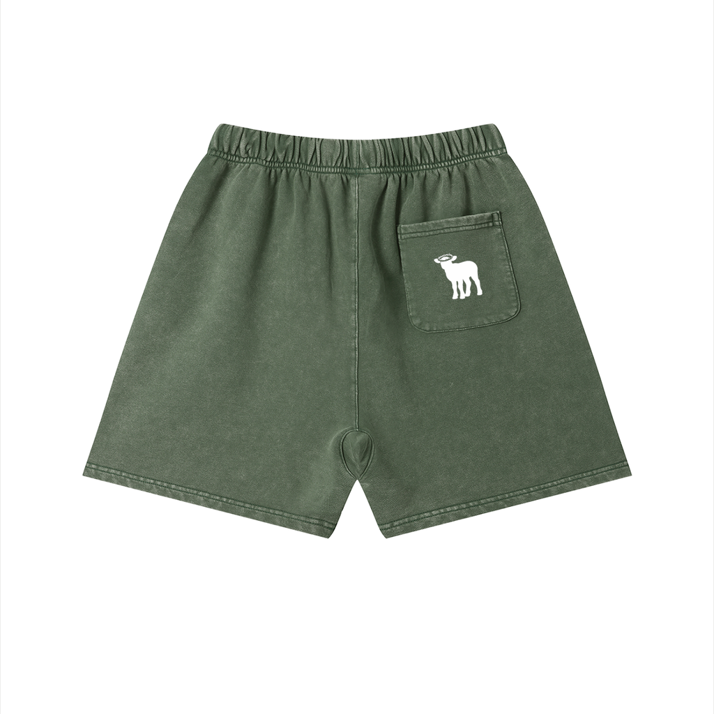 Unisex Vintage Wash Cotton Shorts